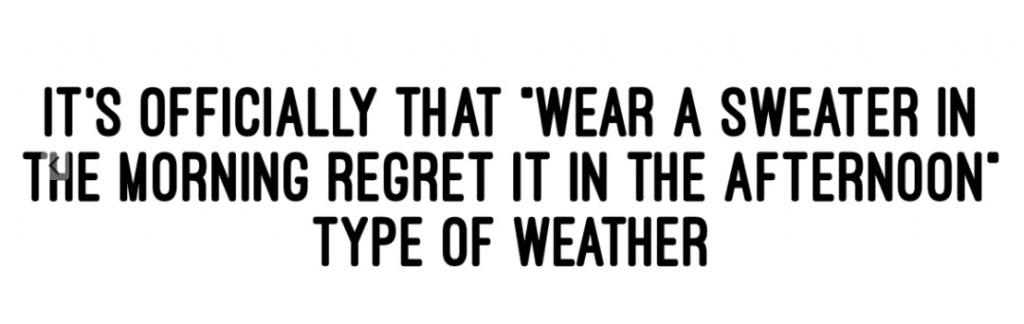 meme about sweater weather