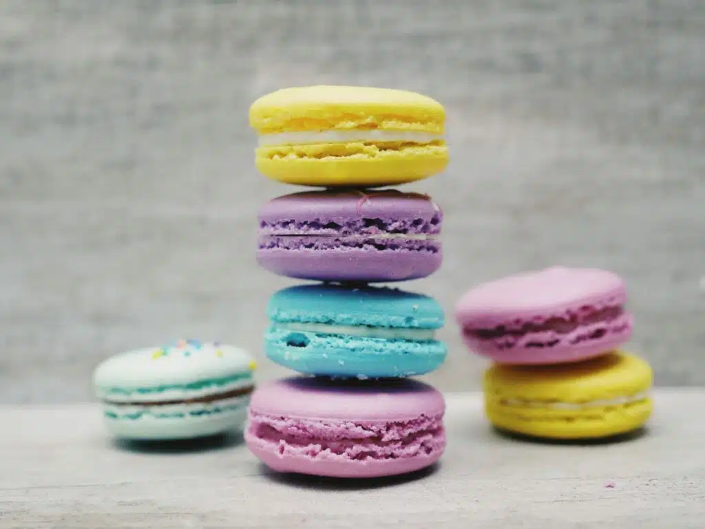 Stack of colorful cookies