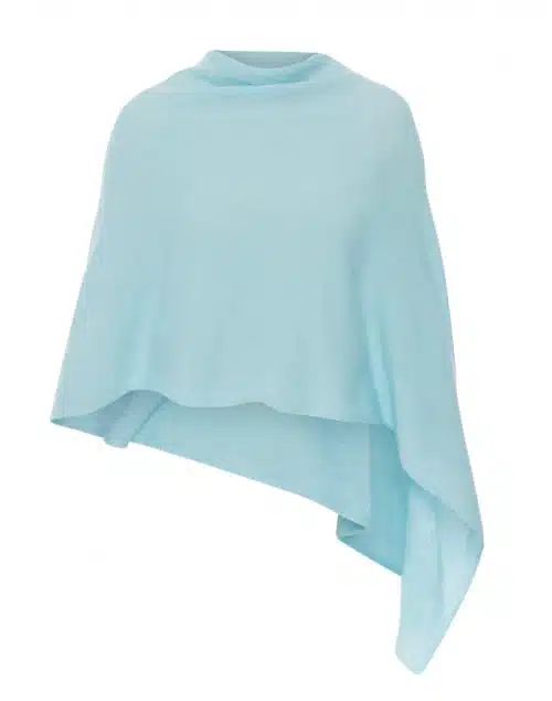 light blue cashmere travel wrap